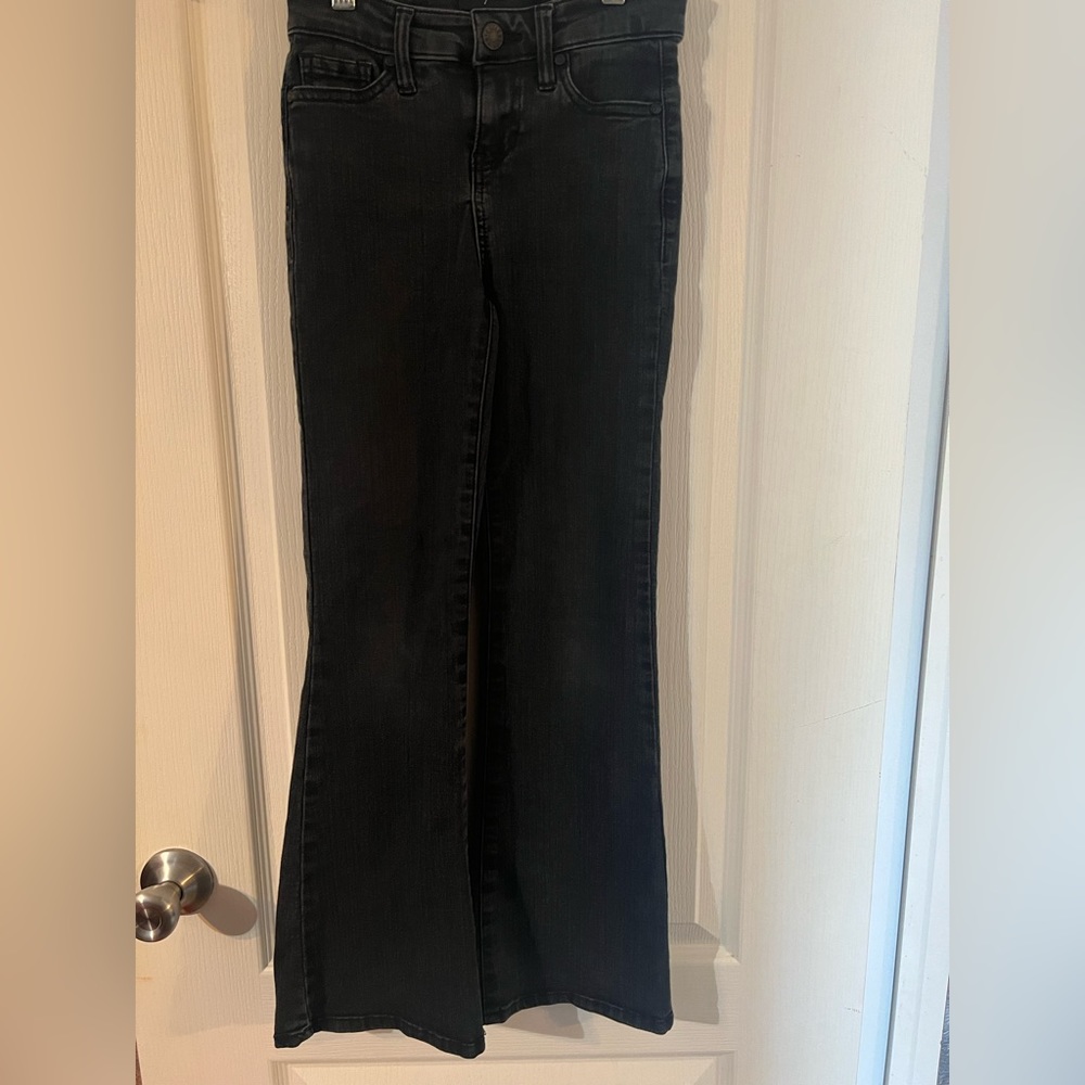 Celebrity Pink girls black flare jeans regular length 10